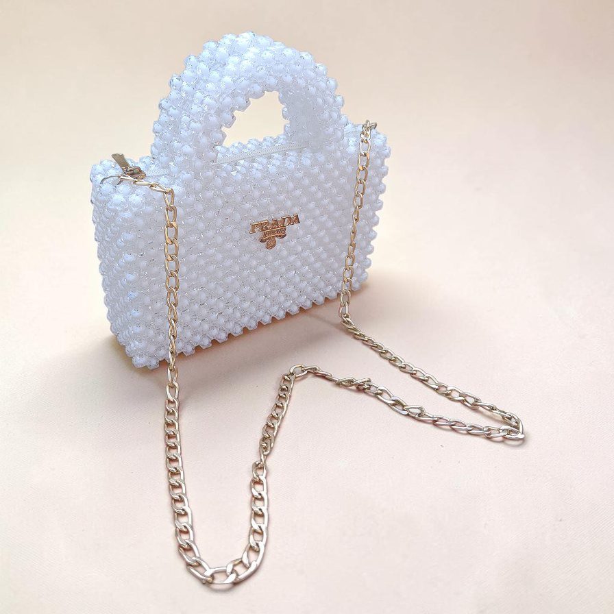 Crystal Beaded Handbag For Girls