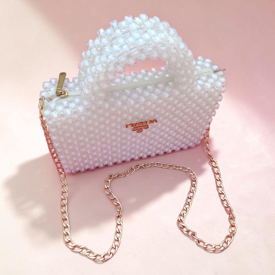 Crystal Beaded Handbag For Girls